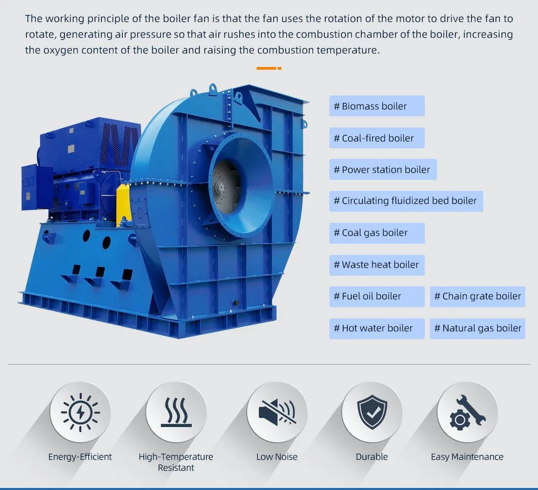 Ventilateurs d'extraction industriels pour chaudières à vapeur, ventilateurs centrifuges et soufflantes 1